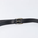 CELINE Horse Carriage Shoulder Bag Leather Black Gold Tone Auth 204631-8