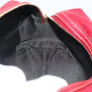 GUCCI GuccissimaGG Cosmetics Pouch Leather Red Gold Tone 153227 Auth 204633V-15