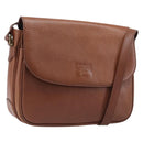 Burberrys Shoulder Bag Leather Brown Gold Tone Auth 204636-1