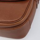 Burberrys Shoulder Bag Leather Brown Gold Tone Auth 204636-14