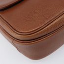 Burberrys Shoulder Bag Leather Brown Gold Tone Auth 204636-15