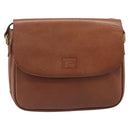 Burberrys Shoulder Bag Leather Brown Gold Tone Auth 204636-13