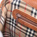 Burberrys Shoulder Bag Leather Brown Gold Tone Auth 204636-22