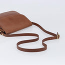Burberrys Shoulder Bag Leather Brown Gold Tone Auth 204636-7