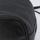 Burberrys Shoulder Bag Leather Black Gold Tone Auth 204637A-14