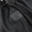 Burberrys Shoulder Bag Leather Black Gold Tone Auth 204637A-16