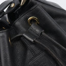 Burberrys Shoulder Bag Leather Black Gold Tone Auth 204637A-17