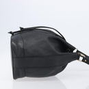 Burberrys Shoulder Bag Leather Black Gold Tone Auth 204637A-4
