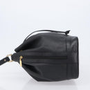 Burberrys Shoulder Bag Leather Black Gold Tone Auth 204637A-5