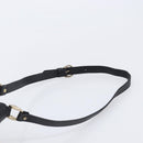 Burberrys Shoulder Bag Leather Black Gold Tone Auth 204637A-8
