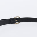 Burberrys Shoulder Bag Leather Black Gold Tone Auth 204637A-9