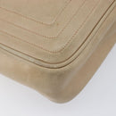 CHANEL Chain Shoulder Bag Leather Beige Gold Tone CC Auth 204639A-16