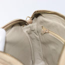 CHANEL Chain Shoulder Bag Leather Beige Gold Tone CC Auth 204639A-24