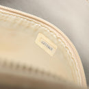 CHANEL Chain Shoulder Bag Leather Beige Gold Tone CC Auth 204639A-11