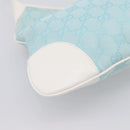 GUCCI GG Canvas Jackie Shoulder Bag Light Blue Gold Tone 001 4057 Auth 204640V-13