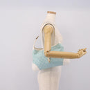 GUCCI GG Canvas Jackie Shoulder Bag Light Blue Gold Tone 001 4057 Auth 204640V-24