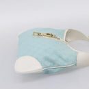 GUCCI GG Canvas Jackie Shoulder Bag Light Blue Gold Tone 001 4057 Auth 204640V-5