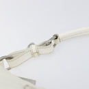 PRADA Shoulder Bag Nylon Ivory Silver Auth 204641A-8