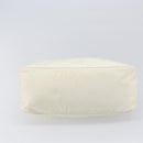 PRADA Shoulder Bag Nylon Ivory Silver Auth 204641A-6