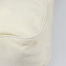 PRADA Shoulder Bag Nylon Ivory Silver Auth 204641A-18