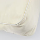 PRADA Shoulder Bag Nylon Ivory Silver Auth 204641A-19