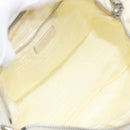 PRADA Shoulder Bag Nylon Ivory Silver Auth 204641A-10