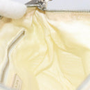 PRADA Shoulder Bag Nylon Ivory Silver Auth 204641A-25