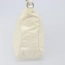 PRADA Shoulder Bag Nylon Ivory Silver Auth 204641A-4
