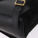 GUCCI Bamboo Backpack Suede Black Gold Tone 003 1705 0030 Auth 204642A-15