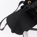 GUCCI Bamboo Backpack Suede Black Gold Tone 003 1705 0030 Auth 204642A-18