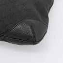 GUCCI GG Canvas Shoulder Bag Outlet Black Silver 196140 Auth 204643V-14
