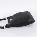GUCCI GG Canvas Shoulder Bag Outlet Black Silver 196140 Auth 204643V-3
