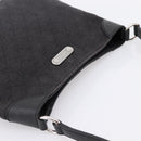 GUCCI GG Canvas Shoulder Bag Outlet Black Silver 196140 Auth 204643V-6