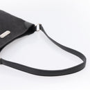 GUCCI GG Canvas Shoulder Bag Outlet Black Silver 196140 Auth 204643V-7