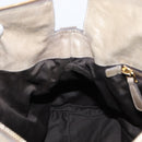 Miu Miu Vitellolux Hand Bag Leather 2way Beige Gold Tone Auth 204644V-23