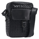 BOTTEGA VENETA INTRECCIATO Shoulder Bag Leather Black 113092 Auth 204647V-1