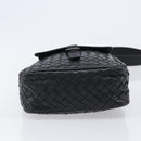 BOTTEGA VENETA INTRECCIATO Shoulder Bag Leather Black 113092 Auth 204647V-5