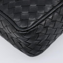 BOTTEGA VENETA INTRECCIATO Shoulder Bag Leather Black 113092 Auth 204647V-16