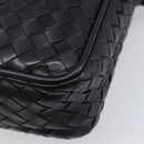 BOTTEGA VENETA INTRECCIATO Shoulder Bag Leather Black 113092 Auth 204647V-17