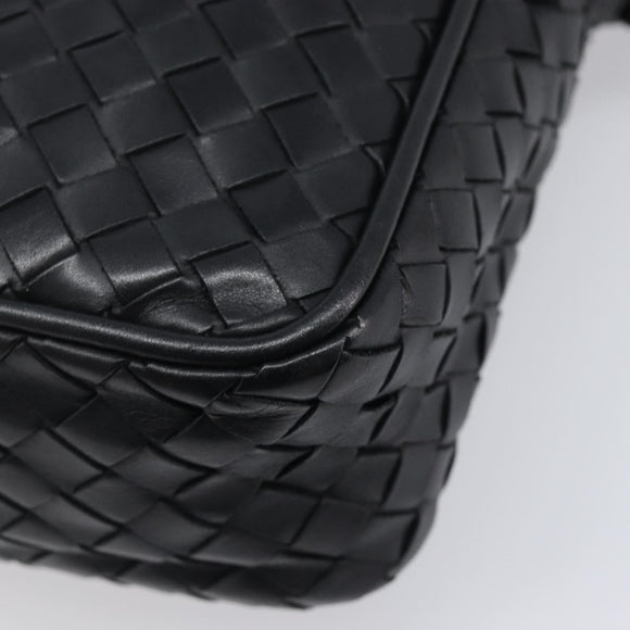 BOTTEGA VENETA INTRECCIATO Shoulder Bag Leather Black 113092 Auth 204647V
