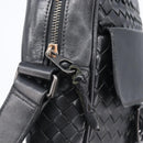 BOTTEGA VENETA INTRECCIATO Shoulder Bag Leather Black 113092 Auth 204647V-20
