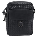 BOTTEGA VENETA INTRECCIATO Shoulder Bag Leather Black 113092 Auth 204647V-13