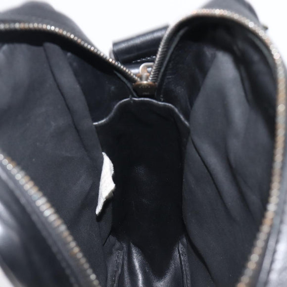 BOTTEGA VENETA INTRECCIATO Shoulder Bag Leather Black 113092 Auth 204647V