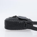 BOTTEGA VENETA INTRECCIATO Shoulder Bag Leather Black 113092 Auth 204647V-3