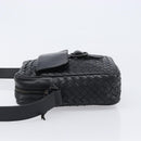 BOTTEGA VENETA INTRECCIATO Shoulder Bag Leather Black 113092 Auth 204647V-4