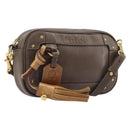 Chloe Eden Shoulder Bag Leather Beige Gold Tone Auth 204650A-1