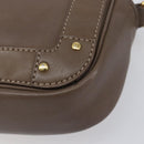 Chloe Eden Shoulder Bag Leather Beige Gold Tone Auth 204650A-14