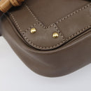 Chloe Eden Shoulder Bag Leather Beige Gold Tone Auth 204650A-15