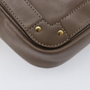 Chloe Eden Shoulder Bag Leather Beige Gold Tone Auth 204650A-17