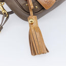 Chloe Eden Shoulder Bag Leather Beige Gold Tone Auth 204650A-9